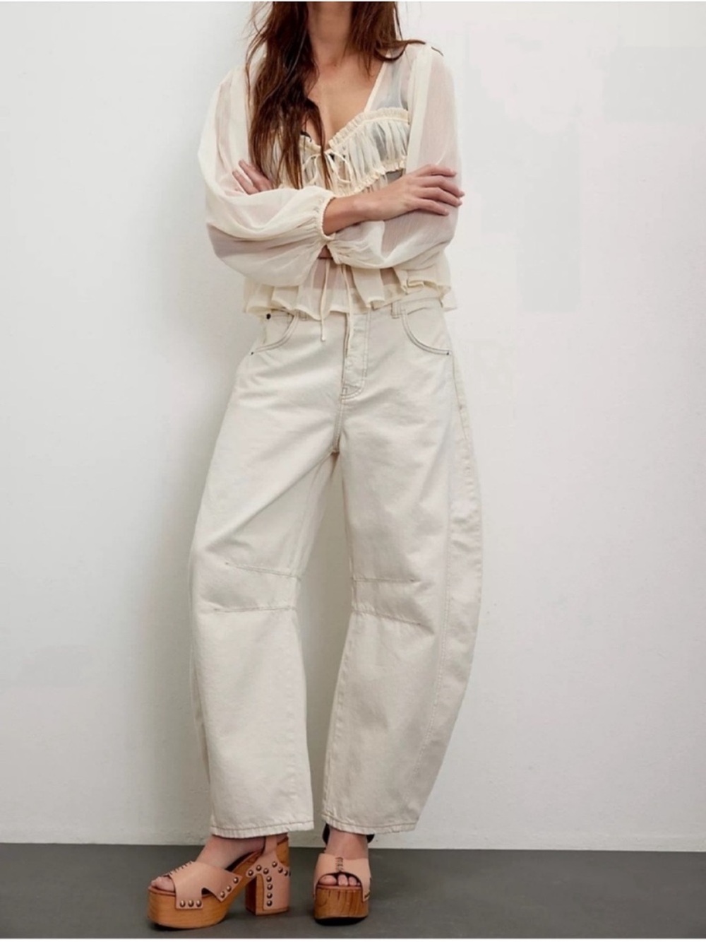 We The Free Good Luck Mid-Rise Barrel Jeans #2805